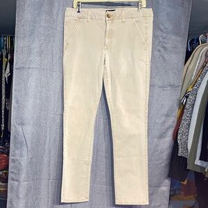 American Eagle Outfitters Women's Cream Straight Leg Jeans